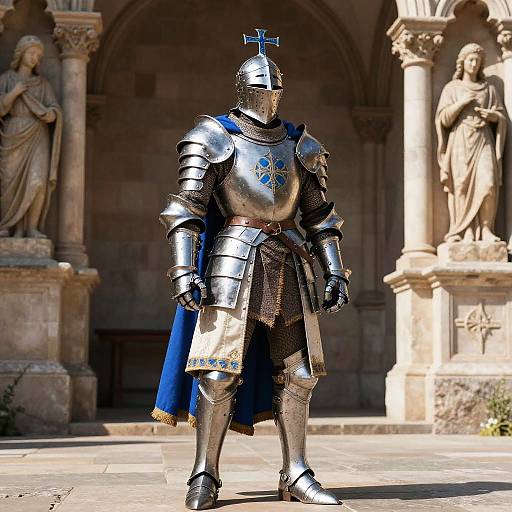 DND Paladin in Battle-Worn Armor