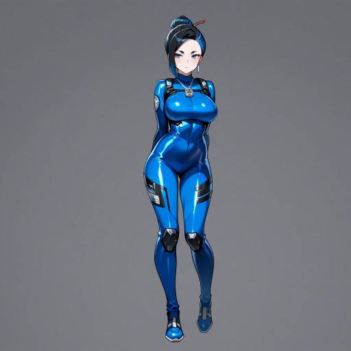 Charming Cat-Girl in Sci-Fi Bodysuit Charming Cat-Girl in Sci-Fi Bodysuit