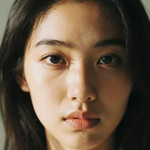 Close-up Portrait of Young Asian Woman