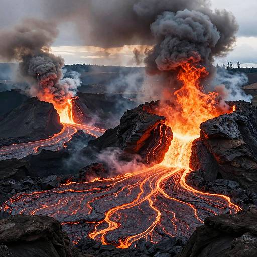 Explosive Tectonic Plate Collision
