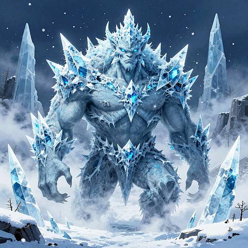 Arcane Frost Giant in Frozen Tundra