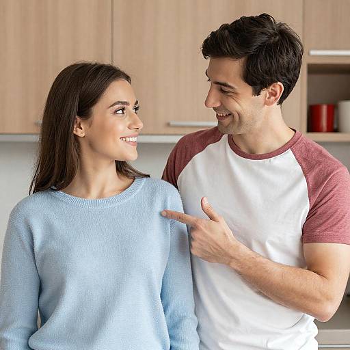 Happy Couple in Kitchen