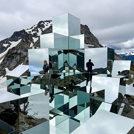 Infinite Mirror Mountain Reflections