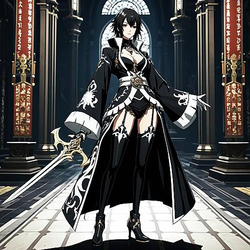 Stylish Anime Necromancer Character Design