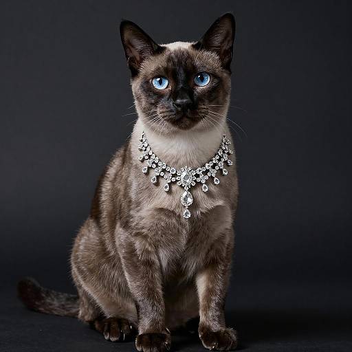 Elegant Portrait of a Blue Point Cat