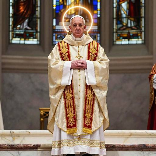 Majestic Pope Francis in Ceremonial Attire