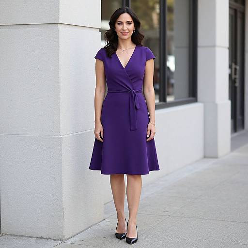 Woman in Purple Velma Dress