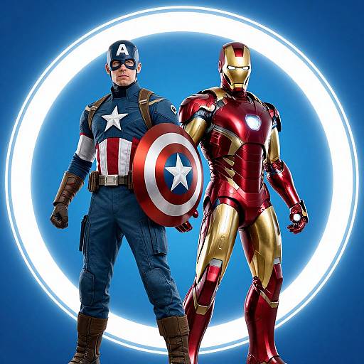 Captain America and Iron Man Dynamic Duo