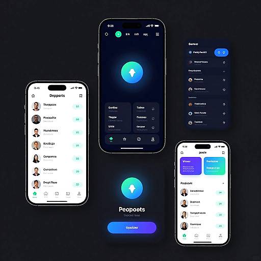 Futuristic Multi-Device App Mockup