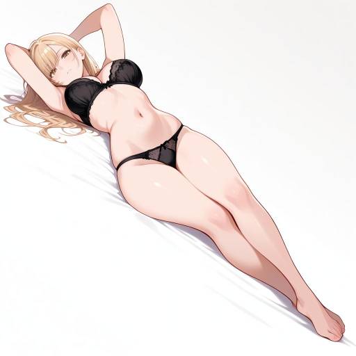 Curvy Girl Relaxing on White Background Curvy Girl Relaxing on White Background