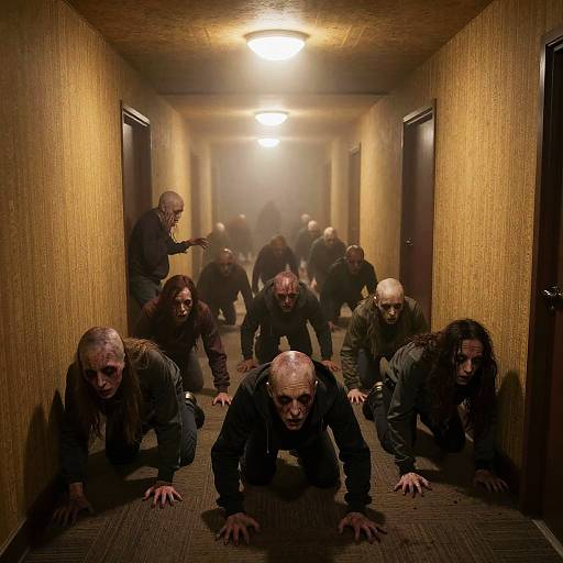 Backrooms Creatures in Foggy Maze