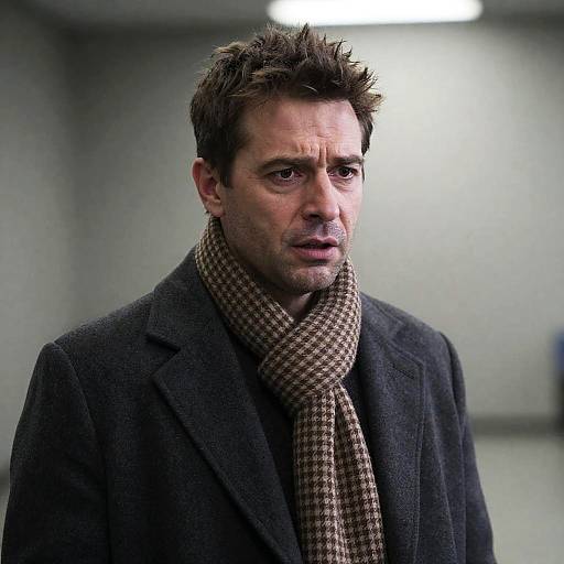 Worried Man in Industrial Setting