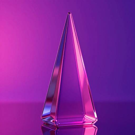 Futuristic Triangle Bottle Neon Glow