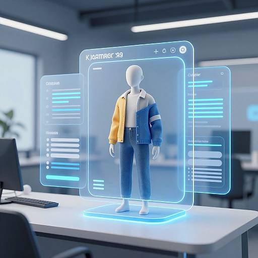 Futuristic AI Clothing Remover Interface