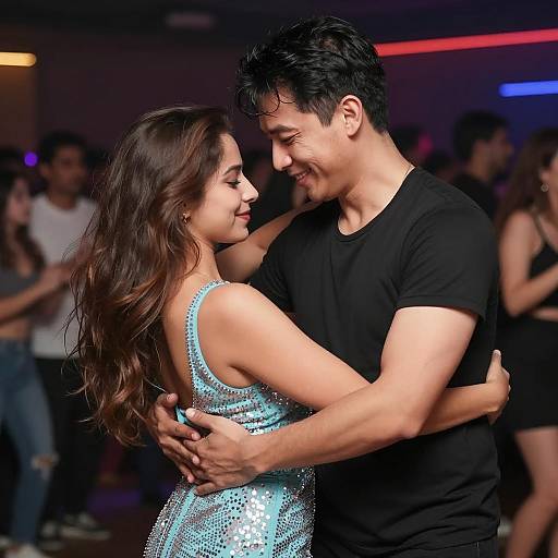Intimate Dance in a Vibrant Club