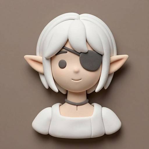 Clay Illustration of Elf Female