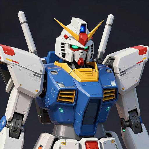 Vibrant Aerial Gundam Mobile Suit Design