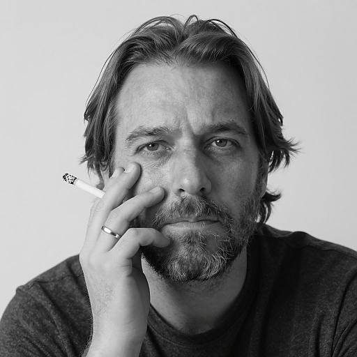 Black and White Portrait of a Man