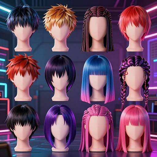 Cyberpunk Anime Hairstyle Generator