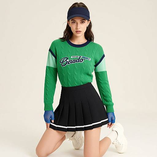 Sporty Chic Woman in Layered Outfit