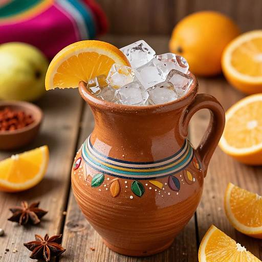 Cantarito Beverage in Terracotta Vessel