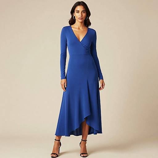 Woman in Blue Lyrical Dress