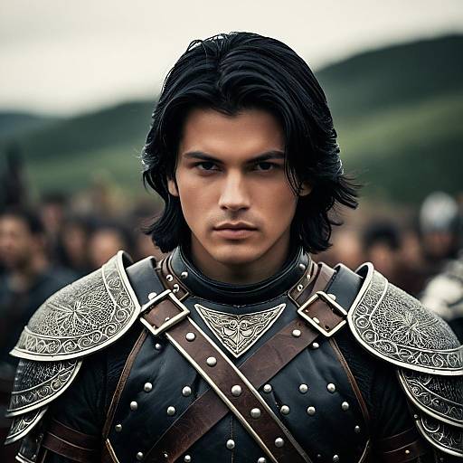 Realistic Leather Warrior Costume Portrait