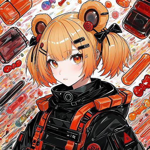 Illustration of Gummy (arknights), arknights in the style of Yewang19