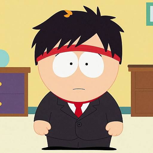 South Park Style Boy in Suit