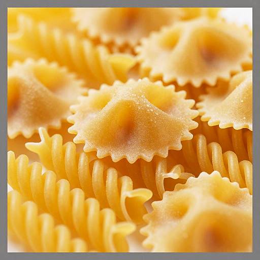 Close-Up of Layered Yellow Pasta