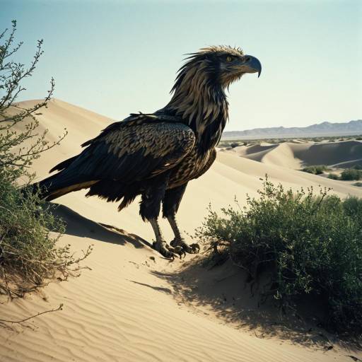 Epic Griffin-Shaped Desert Dune Landscape