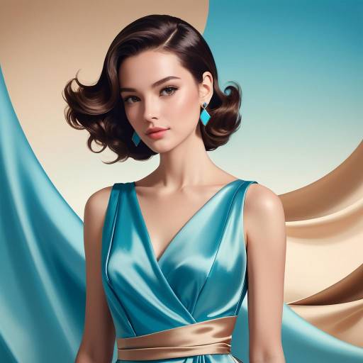 Glamorous Minimalist Satin Dress Portrait