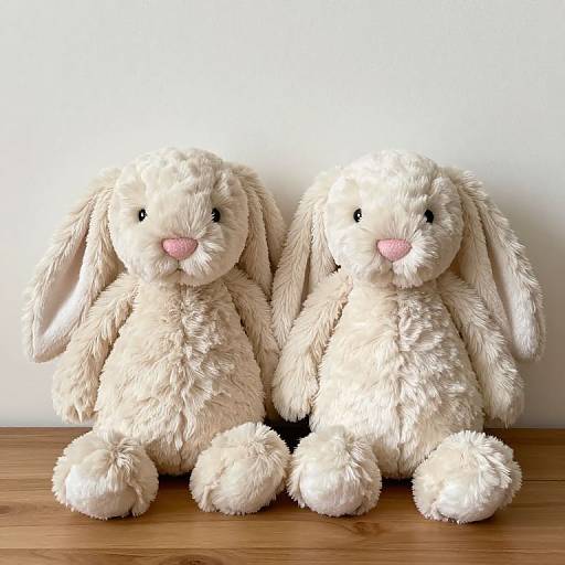Cozy Cream-Colored Stuffed Rabbits