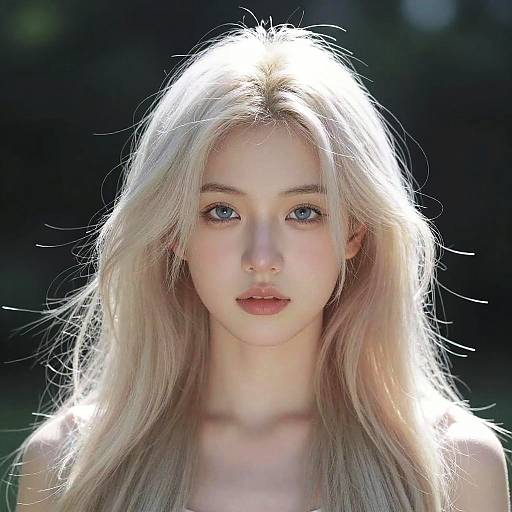 Ethereal Portrait of Blonde Woman