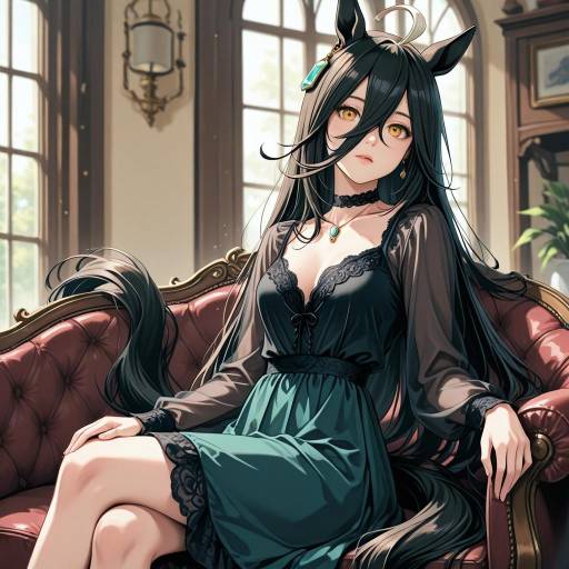 Charming Horse Girl at Manhattan Café