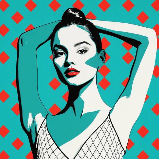 Vibrant Pop Art Ballet Dancer Portrait