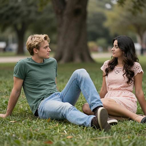 Relaxing Moments in a Park