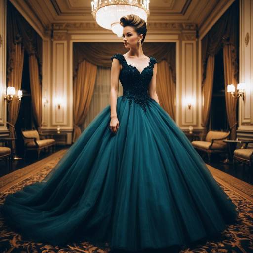Elegant Woman with Pompadour Fade Hairstyle