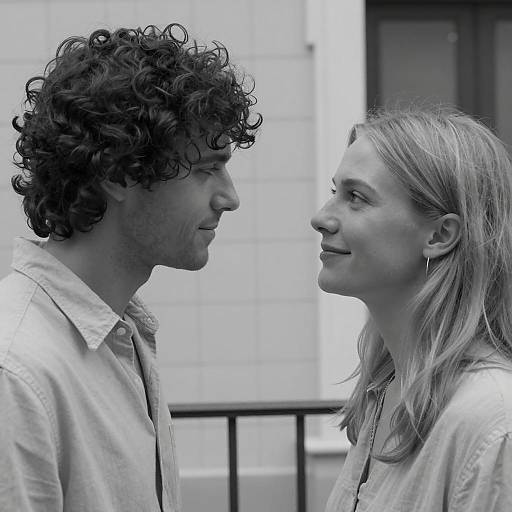 Intimate Black and White Couple Portrait
