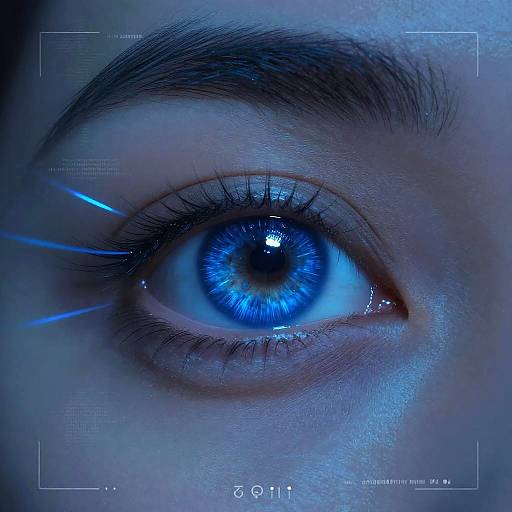 Futuristic Blue Eye Filter Art