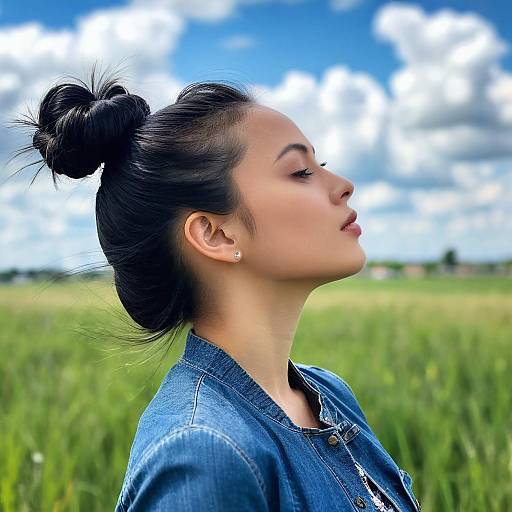 Realistic Solo Girl Outdoors Portrait