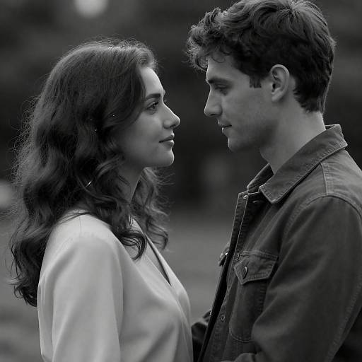 Dramatic High-Contrast Black-and-White Intimate Portrait