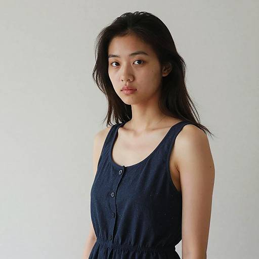 Asian Woman in Casual Dress