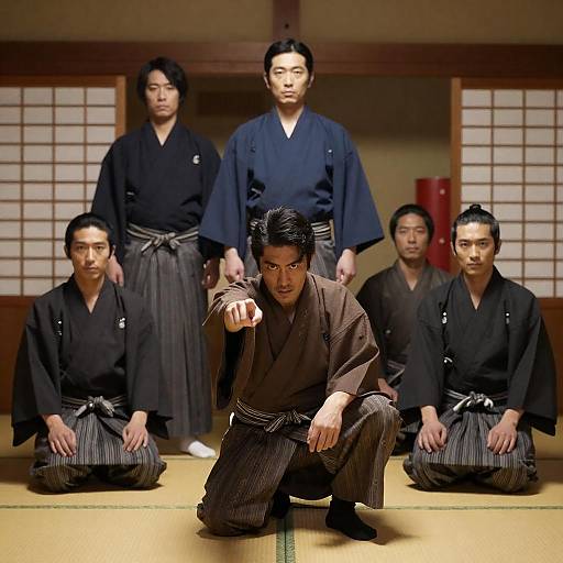 Traditional Japanese Scene with Intensity