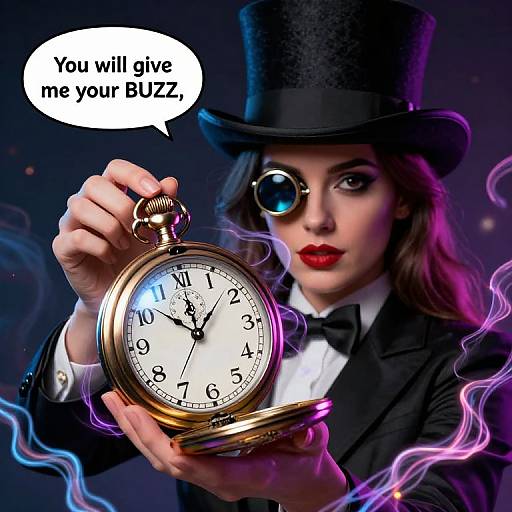 Hypnotic Female Hypnotist with Pocket Watch