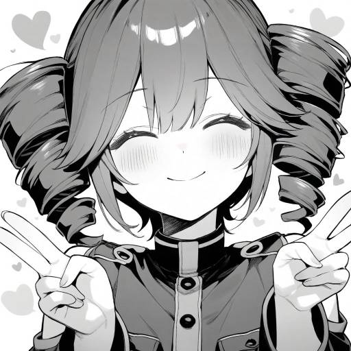 Monochrome Portrait of Kasane Teto