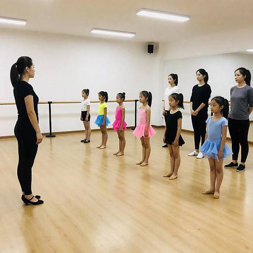 Bright Dance Studio Class with Instructor