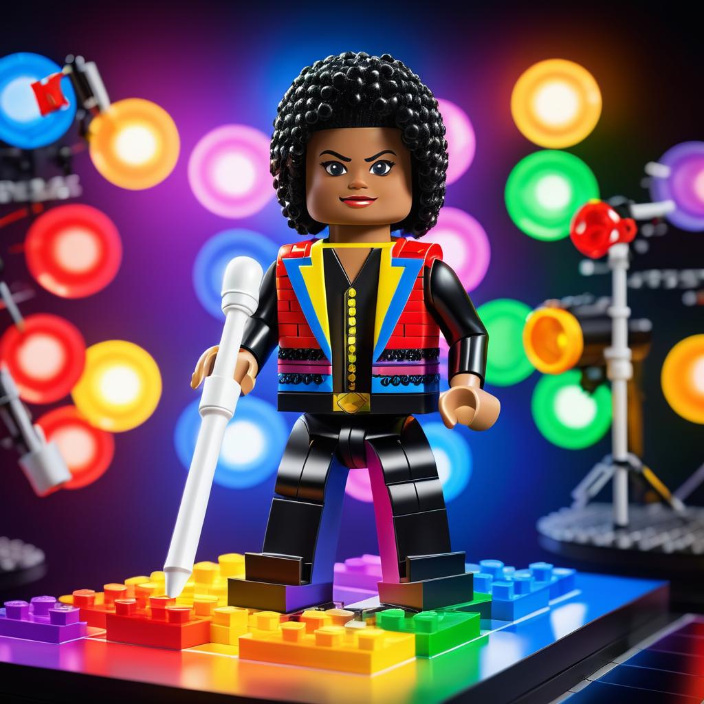 Michael Jackson Lego Figurine in Concert