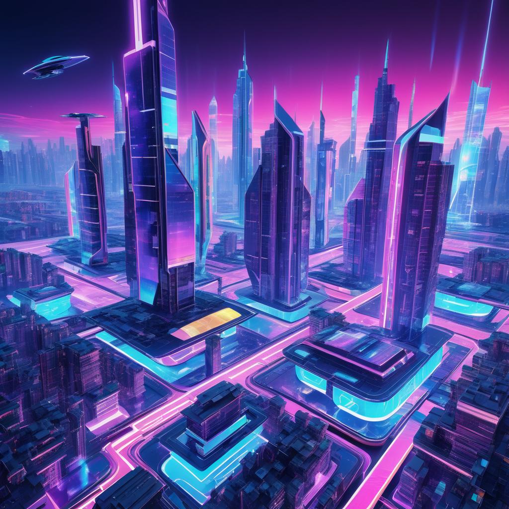 Futuristic Nightlife: A Vibrant Cyberpunk City