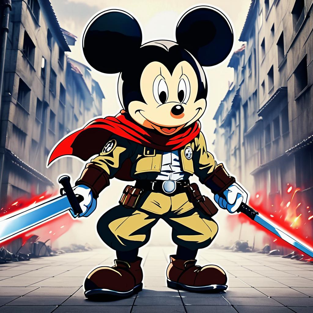 Mickey Mouse Meets Attack on Titan